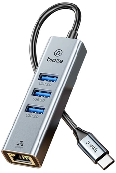 Сетевой адаптер Biaze ZH295 USB Type-C / Gigabit Ethernet / Grey