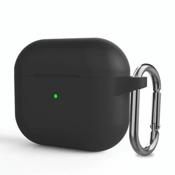 Кейс для навушників Silicone Case з карабіном для AirPods 3 Чорний