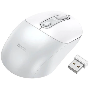 Мышь компьютерная беcпроводная HOCO GM28 White/grey