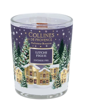 Свічка Collines de Provence Лічі-інжир Christmas (Новорічна) 75г