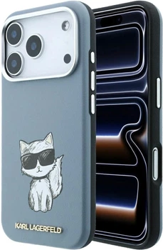 Etui  Karl Lagerfeld Smooth Choupette Sketch MagSafe do Apple iPhone 18 Pro / 17 Pro Light Blue (3666339658205)
