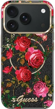 Чехол Guess IML Glitter Blossom Roses для Apple iPhone 18 Pro / 17 Pro Pink (3666339655662)