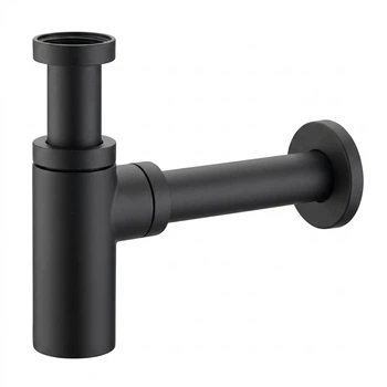 Сифон для умывальника McAlpine без слива Черный матовый (120BLACK)
