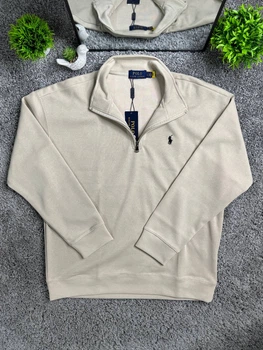 Чоловічий світшот Polo Ralph Lauren Zip Бежевий M (POLO-HALF-ZIP-BEG-M)