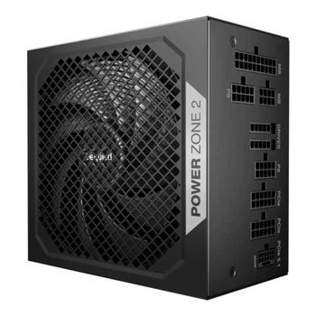 Блок живлення 1000 Вт, be quiet! Power Zone 2, Black, модульний, 80+ Platinum, Active PFC, 14 см 'zero-PWM', 1xMolex / 7xSATA / 1x16-pin / 3x6+2-pin / 2x4+4-pin / 1x20+4-pin, захист OCP/OVP/OPP/OTP/SCP/UVP/SIP, ATX 3.1 (BP008EU)
