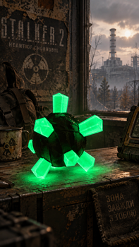 Артефакт Компас S.T.A.L.K.E.R. 2 з неоновими кристалами подарунок фанату Сталкер