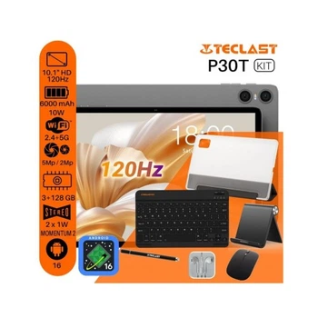 Планшет Teclast P30T KIT 10,1" 3/128GB Wi-Fi Grey Клавіатура/Миша/Навушники/ (6940709680254) Teclast 6940709680254 1080237