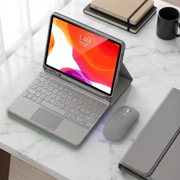 Чехол с клавиатурой и мышкой FegishCase iPad 10 (2022) Grey