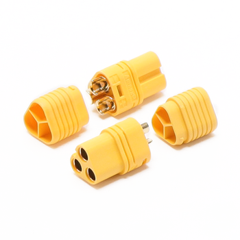 Разъём питания Amass MT60-F YEL силовой / 3 pin мама / жёлтый