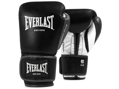 Тренувальні рукавички EVERLAST Powerlock OG Advanced Boxing Glove Hook & Loop 12 унцій чорний/білий (6159)