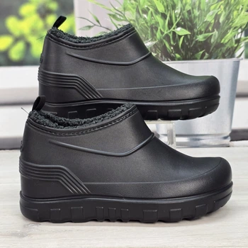 Галоши мужские пена с мехом зимние черные Dago Style 41р (26-26,5 см) 6173