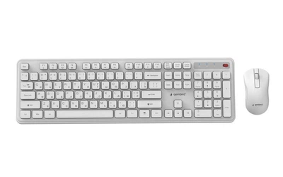 Бездротовий комплект (клавіатура + миша), Silent Pro Business, білий (KBS-WPS-01-W-CYRL)