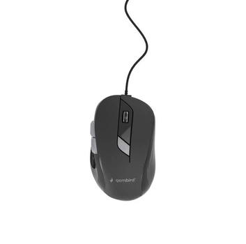 Оптична миша, USB інтерфейс, 1600 dpi, чорний (MUS-6B-01)