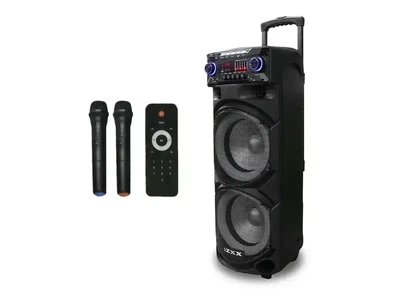 Акустична переносна колонка ZXX-9292 200 Вт 10" 72х43х34 см TWS/FM/USB/TF/SD/BT/REC/EQ/LED/2MIC/ДК