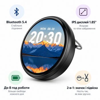 Цифровые часы HOCO Y130 с IPS дисплеем 1.85| , Настольные Bluetooth часы с собственными изображениями, Электронные часы