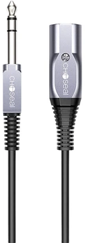 Микрофонный кабель Choseal QS3572T3 XLR папа — 6.35 мм, 3 м