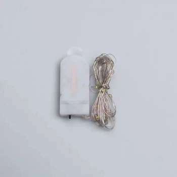 Світлодіодна гірлянда Роса 3 метри на батарейках 30 led нитка на білому дроті біла 30L3MWW
