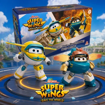 Набор игровых трансформеров Super Wings Transforming Snap (Снеп) & Solar (Солар)