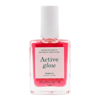 Лак для ногтей с персиково-розовым глянцевым эффектом Manucurist Active Glow Raspberry 15 мл