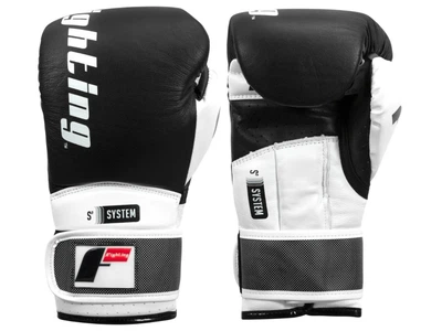 Рукавички боксерські FIGHTING SPORTS S2 Gel Power Sparring Gloves 14 унцій чорний/білий (3476)