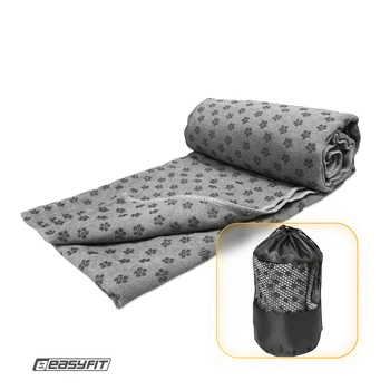 Полотенце для спорта EasyFit Yoga Mat Towel 183×63 см Серый (EF-1933-GY)