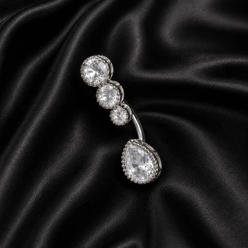 Серьга для пирсинга пупка "Капля" Asteel