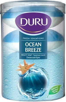 Твердое мыло DURU "Fresh Sensations" Океанский бриз, 4 х 100 г