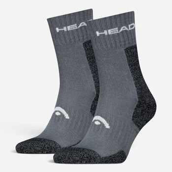 Набор мужских носков высоких хлопковых HEAD Elements Hiking Crew 701229013-002 39-42 2 пары Серый (8720245772358)