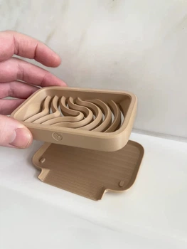 Мильниця для ванної кімнати 3D друк бежева