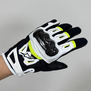 Мотоперчатки Alpinestars SMX-2 Air Carbon V2 кислотно жовтою вставкою М