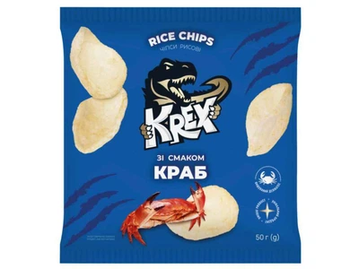 Чіпси рисові KREX Краб 50г