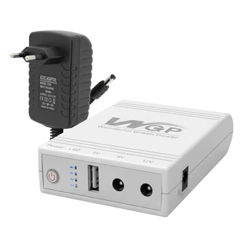 Комплект ДБЖ Mini UPS WGP UPS103A 5V/9V/12V 10400mAh + блок питания 12В 2А (24Вт) SPF-1202B, WHITE
