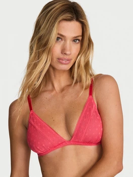 Бюстгальтер без косточек кружевной Victoria's Secret 934245241 M Красный (1162227977)