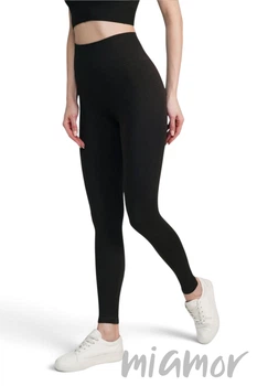 Леггинсы бесшовные в рубчик без пуш-ап GIULIA Leggings RIB model 02 S/M Nero