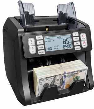 Счетчик Банкнот BILL COUNTER AL-162A Детектор Купюр с Калькуляцией Суммы по Номиналам и Проверкой UV/MG/IR/DD