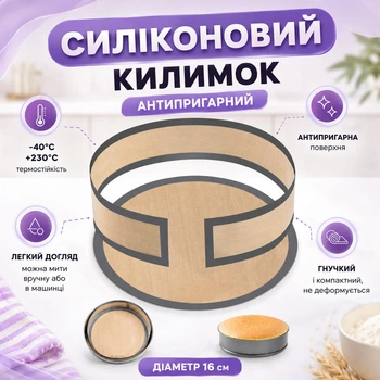 Силиконовая форма с бортами для выпечки антипригарный коврик