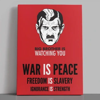 Інтер'єрна картина Старший Брат, Джордж Орвелл, 1984, Big Brother is watching you, мотиваційний плакат, 60×43 см (id6200)