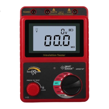 Цифровой мегомметр CEM 2500 В, тестер сопротивления изоляции AR-907A+