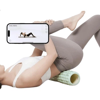 Массажный ролик Keep Foam Roller с шипами для расслабления мышц, массаж ног, палочка для йоги, 45 см, цвет Vitality Orange.