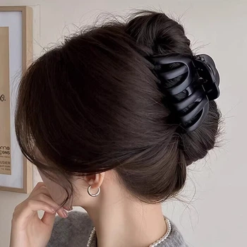 Заколка для волос Jinglei Vintage Large Hair Claw Pumpkin Hair Clip, женская, в стиле бутик, высококачественная акриловая заколка в форме акулы.
