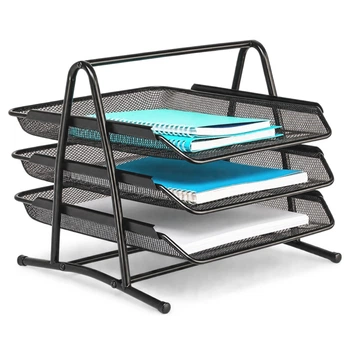Лоток для бумаги горизонтальный Document Tray 3 отделения 35 х 27 х 26 см (ST00268)