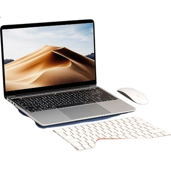 Чехол для ноутбука JPLAYER, совместимый с Lenovo, Xiaomi, Huawei, Apple Macbook 15-16 дюймов, простой, легкий, из натуральной кожи, королевский синий.