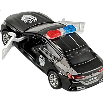 Детская игрушечная машинка Cawndilla Families BMW M8 Police Car из сплава, модель для мальчиков, реалистичная игрушка с инерционным механизмом, подарок на день рождения для мальчиков и девочек.