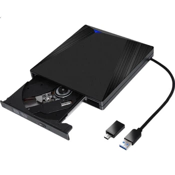 Зовнішній оптичний привід Newmine DRW-811 USB, швидкість 8x, зовнішній DVD-привід, портативний оптичний привід, зовнішній оптичний привід