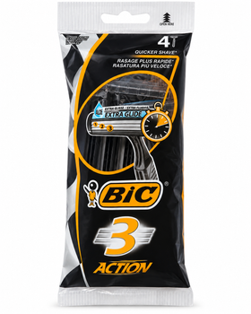 Одноразові станки для гоління BIC 3 Action 4 шт