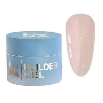 Гель для наращивания Luna Unicorn Shimmer Gel 02 молочный с розовым оттенком с шиммером 30 мл
