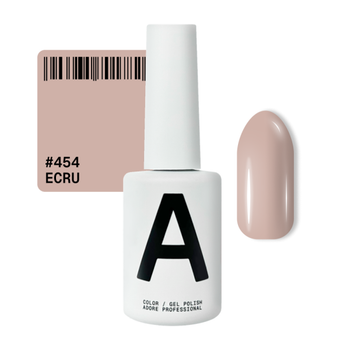 Гель-лак Adore Professional 454 Ecru теплый бежево-телесный 12 мл