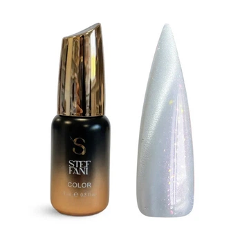 Гель-лак Steffani Color Gel Polish Cat Eye Еuphoria 01 c мелкими глитерными блестками серебро 9 мл