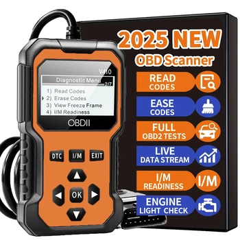 Автосканер диагностический OEM V410 OBD2 проводной с дисплеем