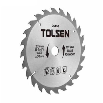 Диск пильний Tolsen з ТВС напайками по дереву 210х24Т*30мм (76440)